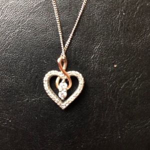 Ever us 1/4 ct heart infinity necklace